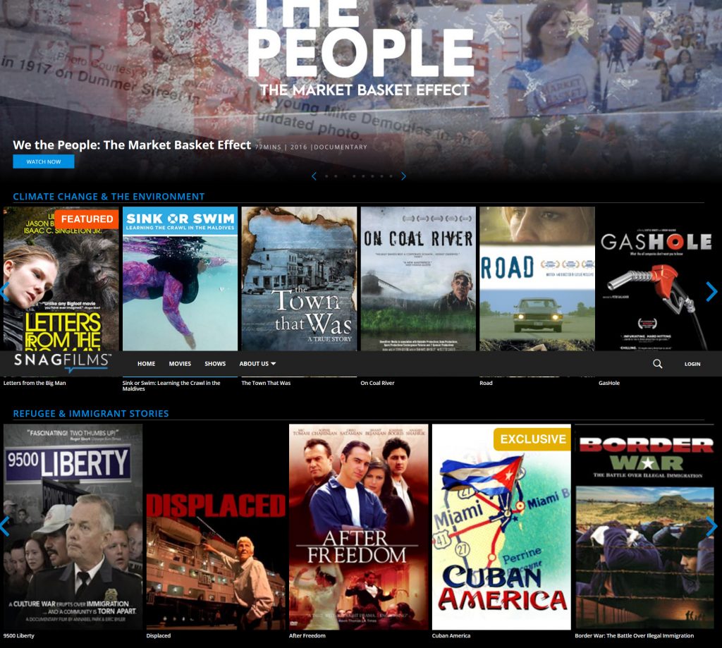 snagfilms - best free movie streaming site