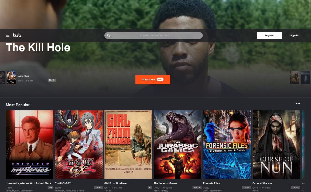 tubi tv - stream movies legally